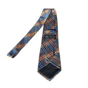 Burberry Silk Tie –  Navy Plaid